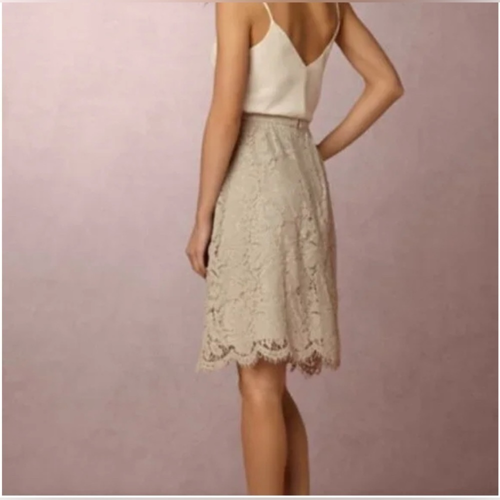 NWOT Jenny Yoo Collection Womens 4 Anthropologie BHLDN Lydia Lace A-Line Skirt S - Picture 8 of 16